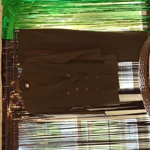 Two-piece double breast pant suit by J.G.HOOK. Nice for business or church. Poly